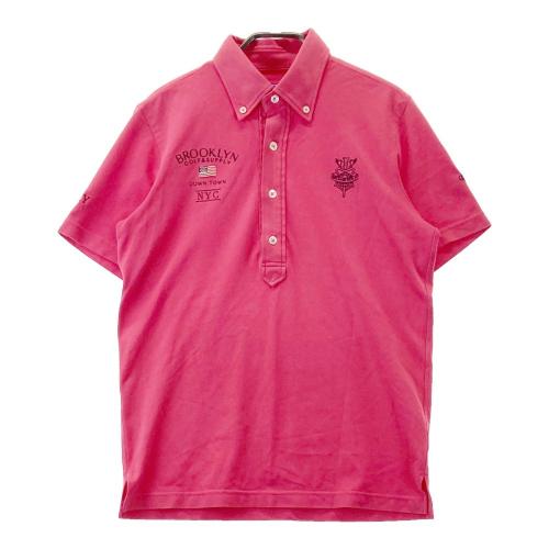 BEAMS GOLF ビームスゴルフ 半袖ポロシャツ ボタンダウン レッド系