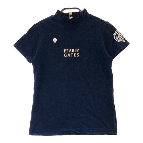 PEARLY GATES パーリーゲイツ ハイネック半袖Tシャツ ネイビー系