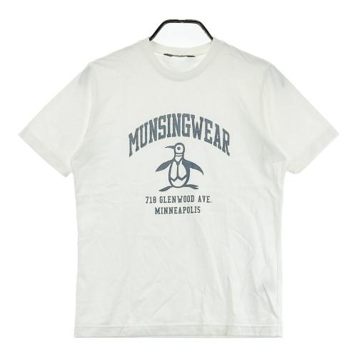 サイズ：XL MUNSING WEAR マンシングウェア 2023年モデル 半袖Tシャツ ボーダー柄 ホワイト系 [240101433290] ゴルフウェア メンズ ストスト サイズ：XL MUNSING WEAR マンシングウェア 2023年モデル 半袖T