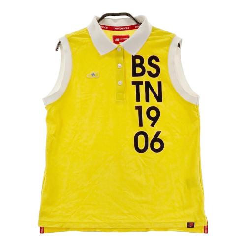 サイズ：1 NEW BALANCE GOLF ニューバランス  ノースリーブ ポロシャツ ボーダー柄 オレンジ系 [240101440531] ゴルフウェア レディース ストスト NEW BALANCE GOLF ニューバランス ノースリーブ ポロシャツ