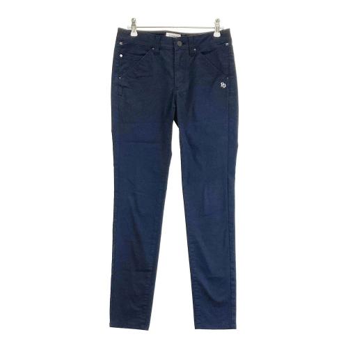 パーリーゲイツ　00/SS レディース　ロングパンツ　ネイビー　チェック　刺繍 PEARLY GATES パーリーゲイツ ストレッチパンツ チェック柄 ブラック系