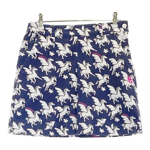 レア【新品】パーリーゲイツ ストレッチパンツ ペガサス総柄 ベージュ系 00 TEXBRID二重織裏使い ショートパンツ ＜BALLくんロゴ総柄