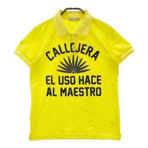 サイズ：1 CALLEJERA カジェヘラ  半袖ポロシャツ  イエロー系 [240101452332] ゴルフウェア レディース ストスト CALLEJERA カジェヘラ 半袖ポロシャツ イエロー系 サイズ：1