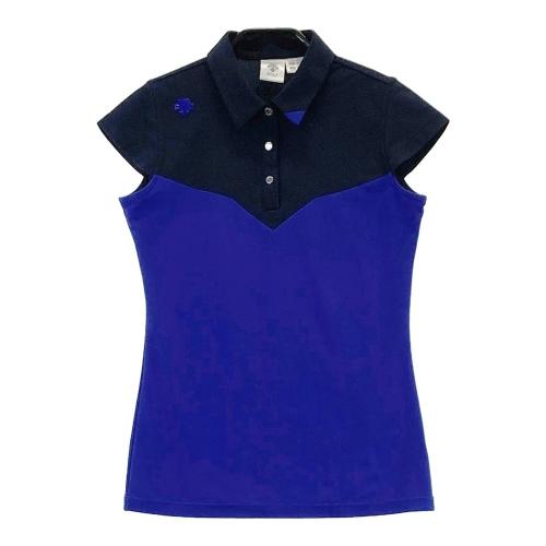 DESCENTE GOLF デサントゴルフ 半袖ポロシャツ ネイビー系