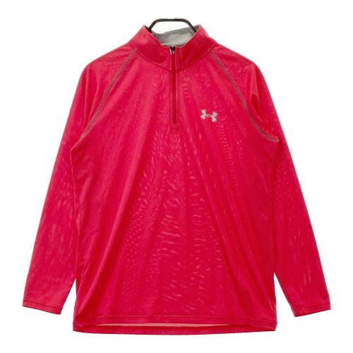 UNDER ARMOUR アンダーアーマー ハーフジップ 長袖Tシャツ レッド系 サイズ：MD ランク：A- 【中古】ゴルフウェア Tシャツ  中古ゴルフウェア通販サイトSTST(ストスト)