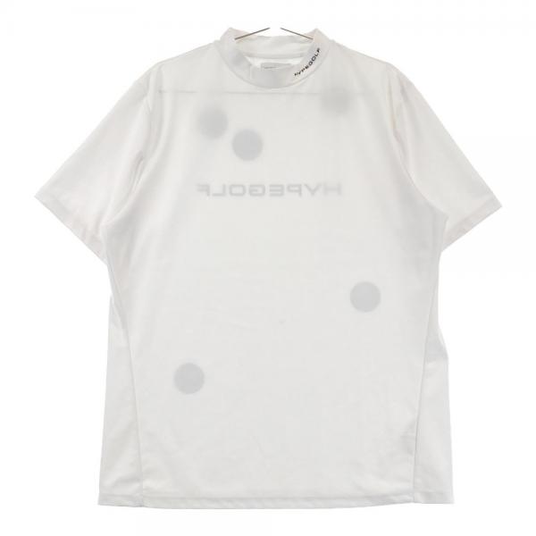 HYPEGOLF ハイプゴルフ モックネック 半袖Tシャツ ドットプリント ホワイト系 サイズ：L ランク：A- 【中古】ゴルフウェア メンズ 中古 ゴルフウェア通販サイトSTST(ストスト)