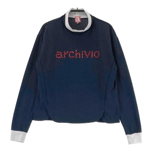ARCHIVIO アルチビオ ハイネック 長袖インナーTシャツ ネイビー