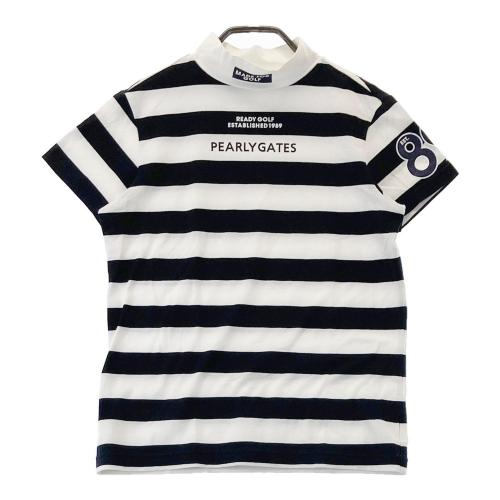 PEARLY GATES パーリーゲイツ ハイネック 半袖Tシャツ ボーダー柄