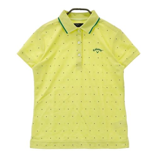 CALLAWAY キャロウェイ 半袖ポロシャツ 総柄 イエロー系 サイズ