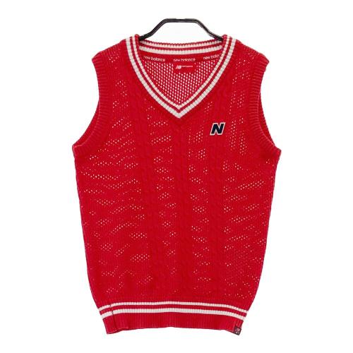 NEW BALANCE GOLF ニューバランス ニットベスト レッド系 サイズ