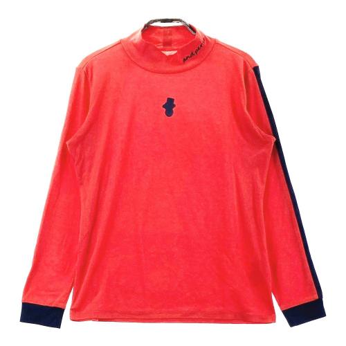 AND PER SE アンパスィ ハイネック 長袖Tシャツ レッド系 サイズ