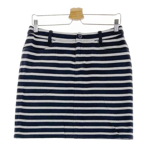 サイズ：S BEAMS GOLF ビームスゴルフ  ハイネック 長袖Tシャツ ボーダー柄 ネイビー系 [240101420683] ゴルフウェア レディース ストスト BEAMS GOLF ビームスゴルフ ハイネック 長袖Tシャツ ボーダー柄