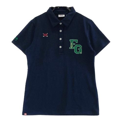 FILA GOLF フィラゴルフ 半袖 ポロシャツ ネイビー系 サイズ：M ランク：A- 【中古】ゴルフウェア ポロシャツ 中古ゴルフ ウェア通販サイトSTST(ストスト)