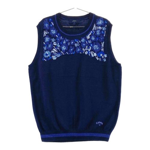 CALLAWAY キャロウェイ ニットベスト 花柄 ネイビー系 サイズ：L