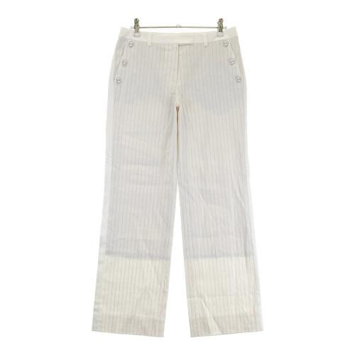 LANVIN SPORT  ランバン スポール　ゴルフパンツ　38ストレッチ　白 LANVIN SPORT ランバン スポール ストレッチパンツ ロゴ刺繍
