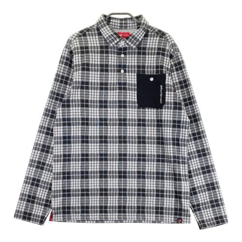 サイズ：5 NEW BALANCE GOLF ニューバランス  長袖シャツ ボタンダウン チェック柄 ブラック系 [240101454218] ゴルフウェア メンズ ストスト NEW BALANCE GOLF ニューバランス 長袖シャツ ボタンダウン