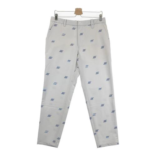 ADABAT アダバット ストレッチパンツ 総柄 ホワイト系 サイズ