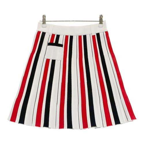 ☆新品　アルチビオニットスカート（36） アルチビオ ニットスカート マルチカラー×黒 ストライプ ウール