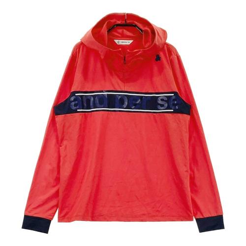 ✨極美品✨　and per se アンパスィ　長袖　フード付 AND PER SE アンパスィ 長袖フード付シャツ レッド系 サイズ：L