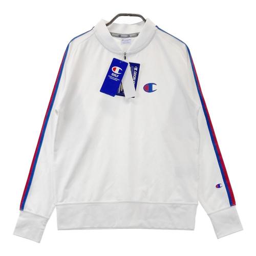【新品】CHAMPION GOLF チャンピオンゴルフ フード付き ハーフジップ ブルゾン ホワイト系 L [240101354810] ゴルフウェア レディース CHAMPION GOLF チャンピオンゴルフ フード付き ハーフジップ