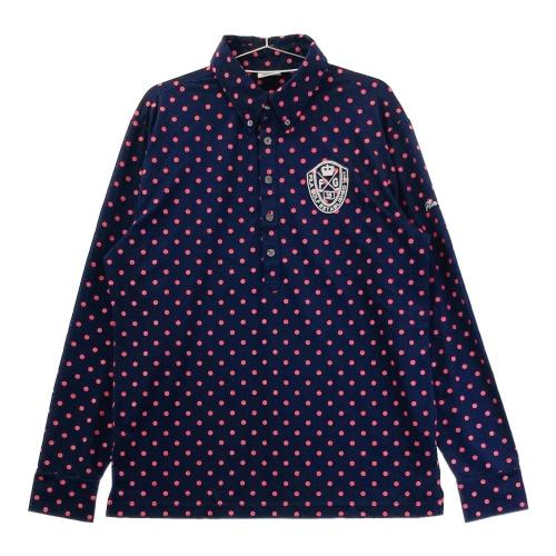 FILA GOLF フィラゴルフ ハイネック 長袖Tシャツ ドット柄