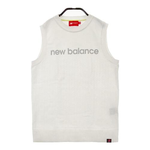 サイズ：1 NEW BALANCE GOLF ニューバランス  Vネックニットベスト  ホワイト系 [240101461423] ゴルフウェア レディース ストスト サイズ：2 NEW BALANCE GOLF ニューバランス Vネック ニット
