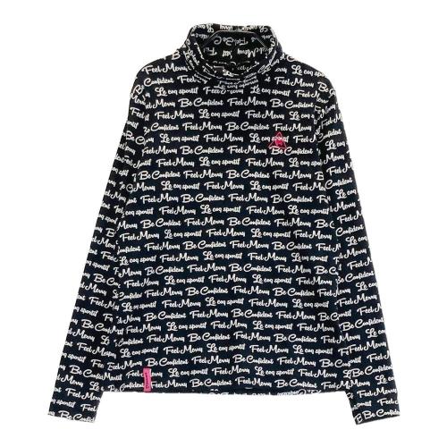 サイズ：1 MASTER BUNNY EDITION マスターバニーエディション 2023年 タートルネック 長袖Tシャツ  ブラック系 [240101437846] ゴルフウェア レディース ストスト MASTER BUNNY EDITION マスターバニーエディション 2023年