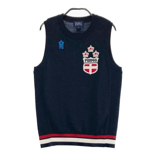 PEARLY GATES パーリーゲイツ Vネック ニットベスト ネイビー系 サイズ