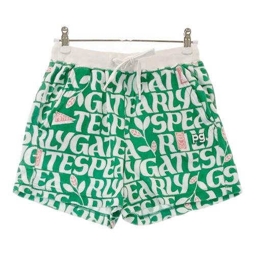 日本人気超絶の パーリーゲイツ GATES PEARLY ショートパンツ 総柄 パイル地 レディースウェア