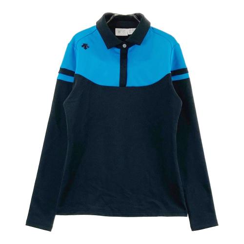 サイズ：O DESCENTE GOLF デサントゴルフ  長袖ニットセーター 総柄 ブラック系 [240101434485] ゴルフウェア レディース ストスト DESCENTE GOLF デサントゴルフ 長袖ニットセーター 総柄