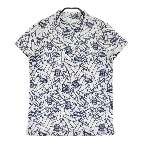 JACK BUNNY ジャックバニー モックネック半袖Tシャツ 総柄