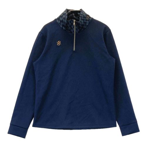 サイズ：L RESURRECTION レザレクション  モックネック 長袖Tシャツ 総柄 ネイビー系 [240101439101] ゴルフウェア レディース ストスト RESURRECTION レザレクション モックネック 長袖Tシャツ 総柄