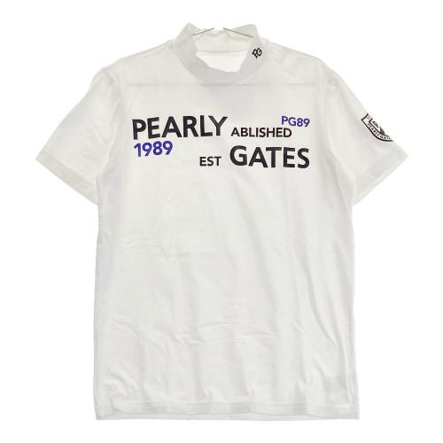 PEARLY GATES パーリーゲイツ 2022年モデル ハイネック 半袖Tシャツ ロゴ ホワイト系 サイズ：4 ランク：B 【中古】ゴルフウェア  ゴルフウェア 中古ゴルフウェア通販サイトSTST(ストスト)