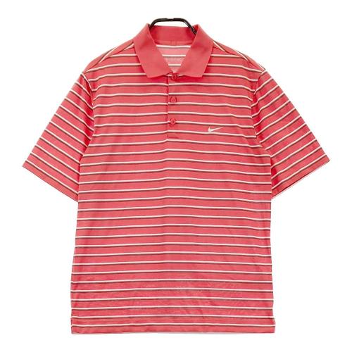 NIKE GOLF ナイキゴルフ 半袖ポロシャツ ボーダー柄 グリーン系