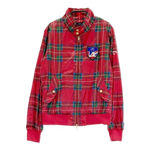 サイズ：M CALLAWAY キャロウェイ  2way ブルゾン チェック柄 レッド系 [240101423493] ゴルフウェア レディース ストスト CALLAWAY キャロウェイ 2way ブルゾン チェック柄 レッド系