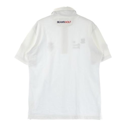 サイズ：M BEAMS GOLF ビームスゴルフ  モックネック ノースリーブシャツ UVカット ストライプ柄 ホワイト系 [240101495450] ゴルフウェア メンズ ストスト BEAMS GOLF ビームスゴルフ モックネック ノースリーブシャツ UV