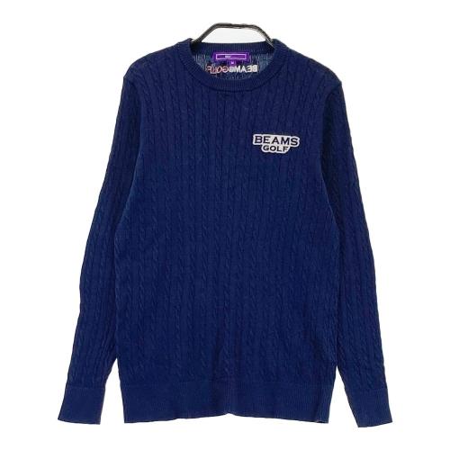サイズ：M BEAMS GOLF ビームスゴルフ  長袖ニットセーター  ネイビー系 [240101359105] ゴルフウェア レディース ストスト BEAMS GOLF ビームスゴルフ 長袖ニットセーター ネイビー系
