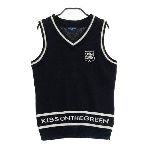 KISS ON THE GREEN キスオンザグリーン Vネック ニットベスト ワッペン