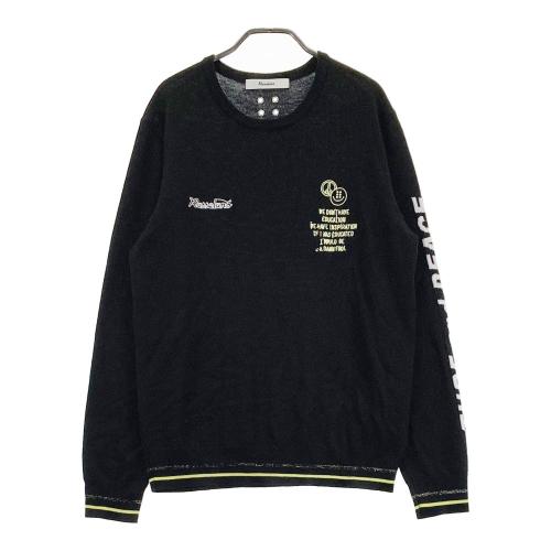 新品　ラッセルノ　ポロシャツ　半袖　ウルフ　ルチャ　ブラック　ホワイト　サイズ7 RUSSELUNO ラッセルノ 半袖ポロシャツ ルチャ刺繍 ブラック系