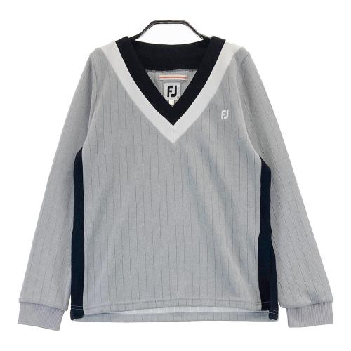 サイズ：36 ARCHIVIO アルチビオ Vネック ニット切替ベスト ストライプ