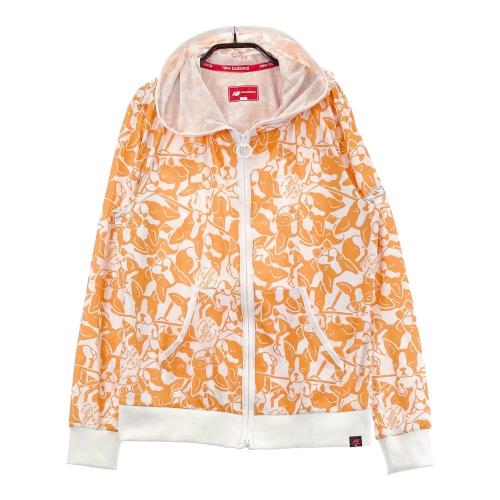 NEW BALANCE GOLF ニューバランス ジップパーカー ロゴ×総柄 オレンジ