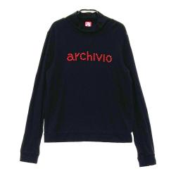 「高評価！」注目のレビュ ARCHIVIO アルチビオ ハイネック 長袖 Tシャツ ブラック系 ウエア