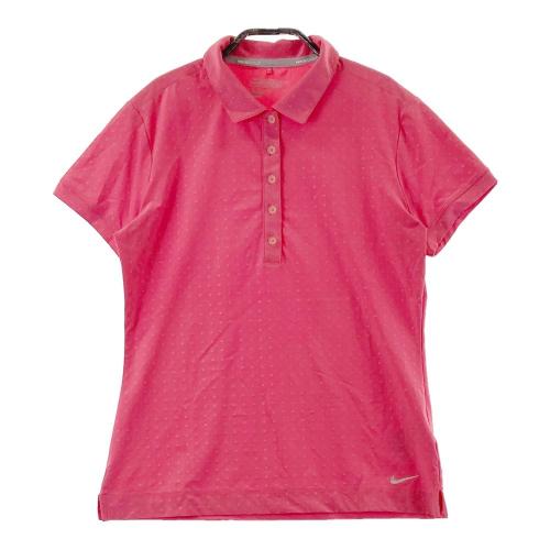 NIKE GOLF ナイキゴルフ 半袖ポロシャツ ボーダー柄 ピンク系