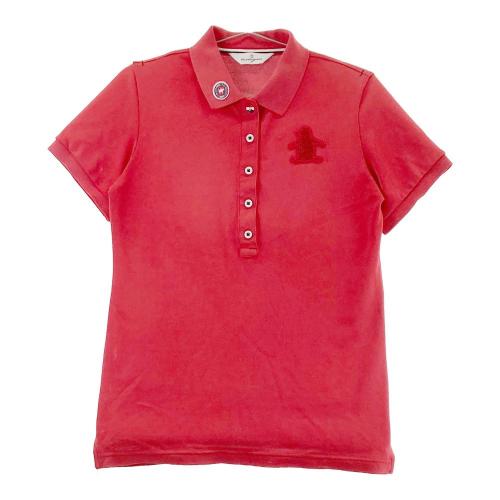 MUNSING WEAR マンシングウェア 半袖ポロシャツ 総柄 レッド系 サイズ