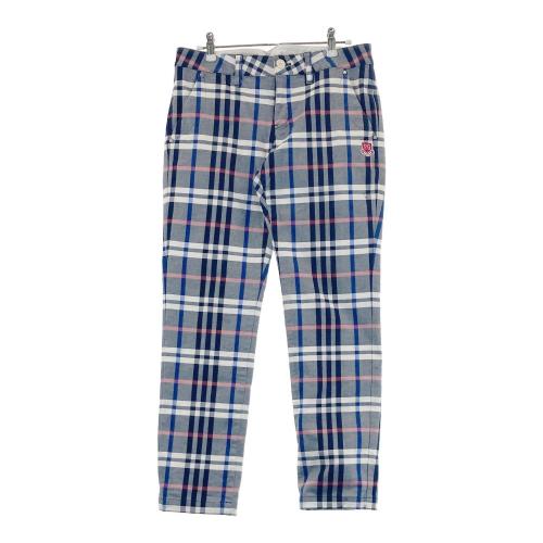 PEARLY GATES パーリーゲイツ ストレッチパンツ チェック柄 ネイビー系