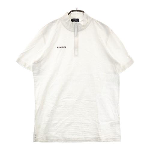 サイズ：5 PEARLY GATES パーリーゲイツ  半袖Tシャツ  ホワイト系 [240101468411] ゴルフウェア メンズ ストスト PEARLY GATES パーリーゲイツ モックネック 半袖Tシャツ