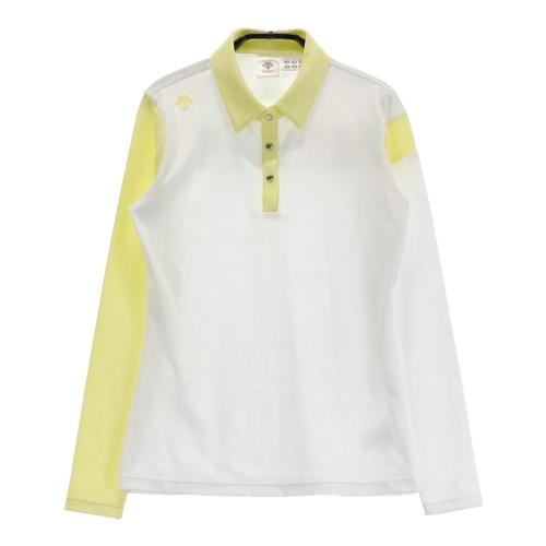 DESCENTE GOLF デサントゴルフ 長袖ポロシャツ ホワイト系