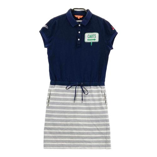 BEAMS GOLF ビームスゴルフ 長袖ワンピース ボーダー柄 ネイビー