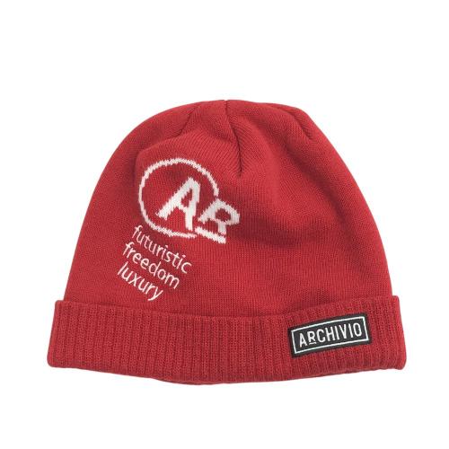 ARCHIVIO アルチビオ ネックウォーマー付 ニット帽 ネコ耳 ブラック系