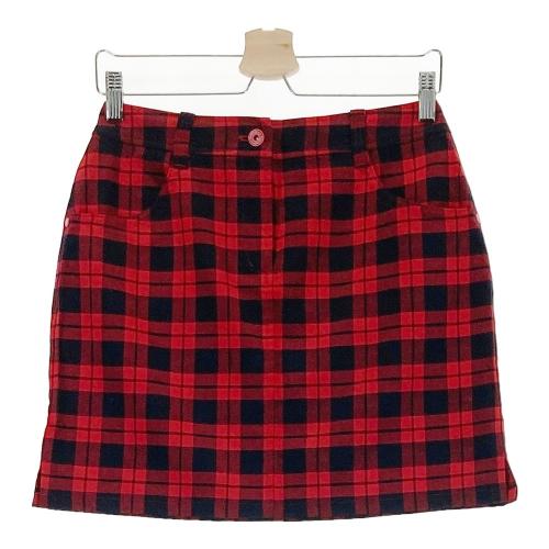 新品未使用 マンシングウェア キュロット スカート レッド チェック サイズ11 MUNSING WEAR マンシングウェア ; キュロットスカート チェック